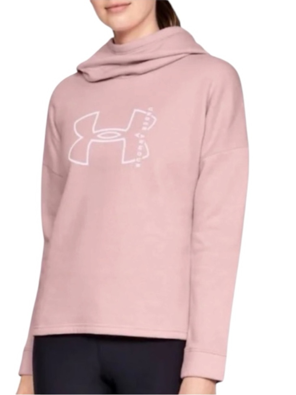 Under Armour Pink Rival Fleece Athletic Hoodie